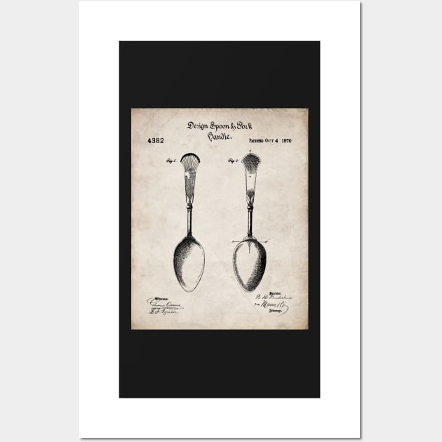 Kitchen Spoon Patent - Cooking Baker Kitchen Decor Art - Antique Wall Art by patentpress